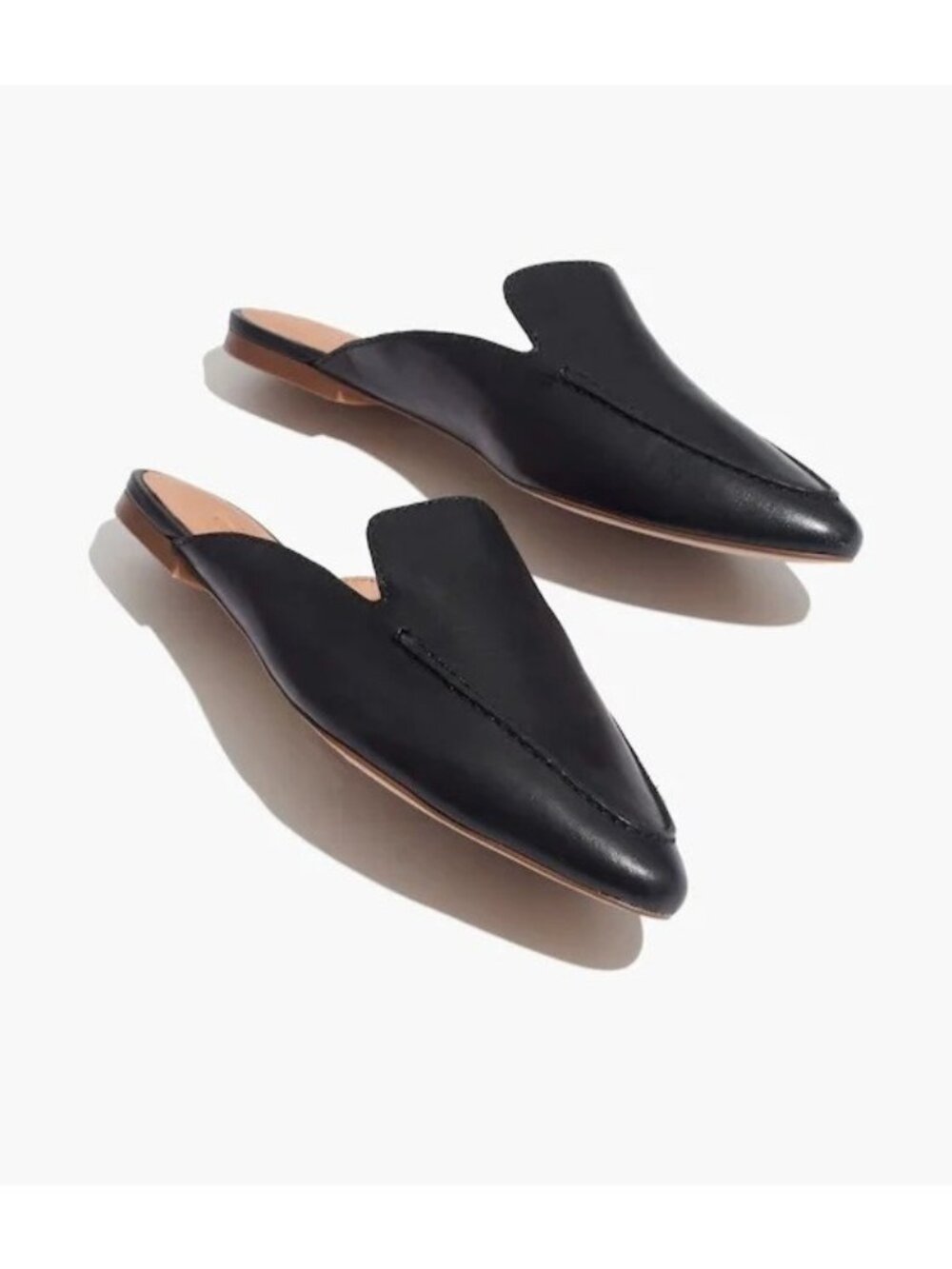 Madewell The Frances Skimmer Mule in Leather Black Casual